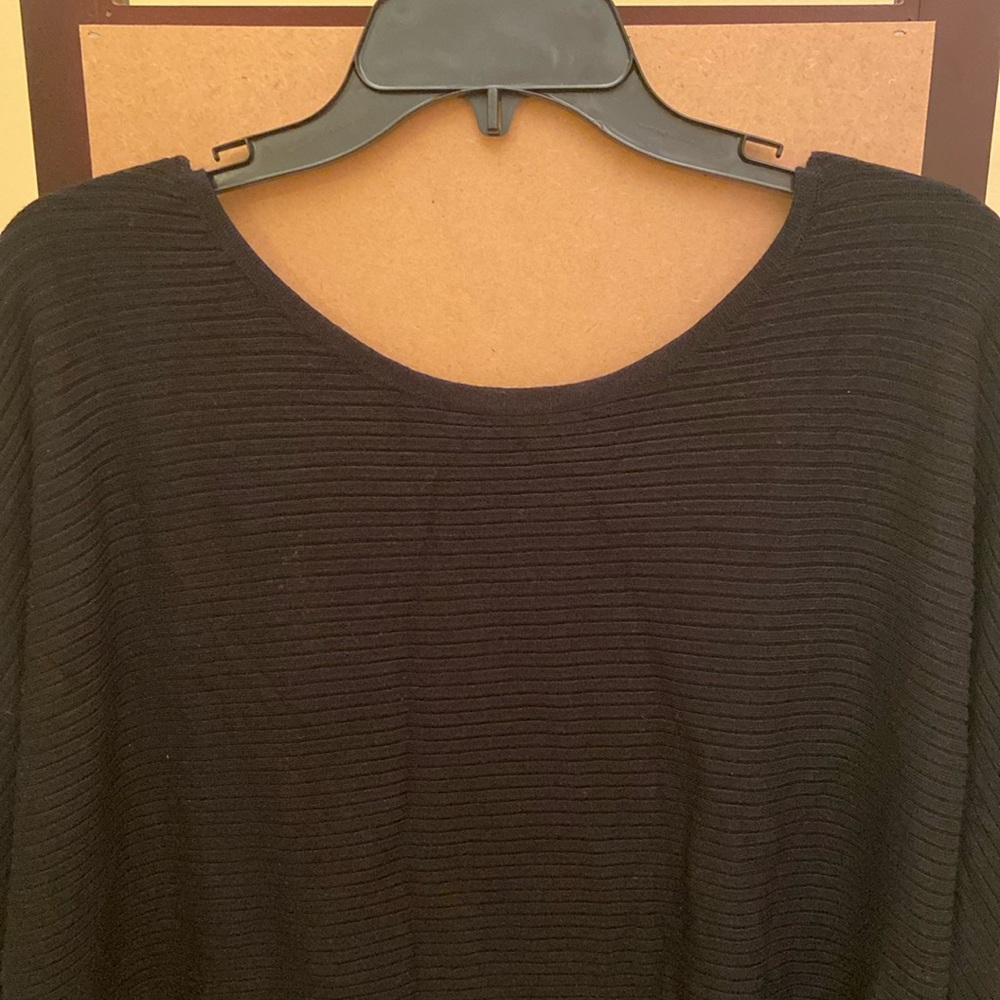 NWT 18 20 Lane Bryant black ribbed sweater top